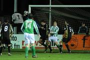16 November 2009; Bray Wanderers’ goalkeeper Chris O'Connor scores his side's second goal in the 91st minute. League of Ireland Promotion / Relegation Play-Off Second leg, Bray Wanderers v Sporting Fingal, Carlisle Grounds, Bray, Co Wicklow. Photo by Sportsfile