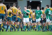 15 November 2009; Brian O'Driscoll, Ireland, shakes hands with the Australia players after the match. Autumn International Guinness Series 2009, Ireland v Australia, Croke Park, Dublin. Picture credit: Brian Lawless / SPORTSFILE