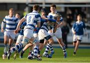 1 February 2016; Stephen Dunne, Blackrock College, is tackled by Eoin Carey, St Mary's College. Bank of Ireland Leinster Schools Junior Cup, Round 1, St Mary's College v Blackrock College. Donnybrook Stadium, Donnybrook, Dublin. Picture credit: Dáire Brennan / SPORTSFILE