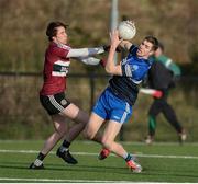 2 February 2016; Emmett O'Connaighle, Dublin Institute of Technology  in action against Conall McCann,St Mary's University College,Belfast. Independent.ie HE GAA Sigerson Cup, 1st Round, St Mary's University College Belfast v Dublin Institute of Technology, Tyrone Centre of Excellence, Garvaghey, Co. Tyrone. Picture credit: Oliver McVeigh / SPORTSFILE