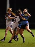 22 February 2016; Nicola Ward, University College Dublin, in action against Louise Ward, left, and Aine Seoighe, University of Limerick. O'Connor Cup, University College Dublin v University of Limerick, UCD, Belfield, Dublin. Picture credit: Sam Barnes / SPORTSFILE