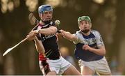 3 February 2016; Stephen Maher, IT Carlow, in action against Niall Mullins, St Pat's. Independent.ie HE GAA Fitzgibbon Cup, St Pat’s-Mater Dei v IT Carlow, Group B, Round 2, Na Fianna, Mobhi Road, Dublin. Picture credit: Brendan Moran / SPORTSFILE