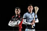 3 February 2016; Oulart’s David Redmond is pictured alongside Kevin Downes from Na Piarsaigh ahead of their clash in the AIB GAA Senior Hurling Club Championship Semi Final on February 13th in Semple Stadium, Thurles at 3.45pm. For exclusive content and to see why AIB are backing Club and County follow us @AIB_GAA and on Facebook at Facebook.com/AIBGAA. Croke Park, Dublin. Picture credit: Stephen McCarthy / SPORTSFILE
