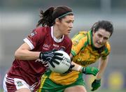 7 May 2016; Laura Walsh, Westmeath, in action against Emer Gallagher, Donegal. Lidl Ladies Football National League, Division 2, Final, Donegal v Westmeath. Parnell Park, Dublin. Picture credit: Piaras Ó Mídheach / SPORTSFILE