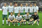 18 November 2009; The Republic of Ireland team, back row from left to right, Richard Dunne, John O'Shea, Glenn Whelan, Keith Andrews, Liam Lawrence, Sean St. Ledger, Kevin Kilbane. Front row, left to right, Kevin Doyle, Robbie Keane, Damien Duff and Shay Given. FIFA 2010 World Cup Qualifying Play-off 2nd Leg, Republic of Ireland v France, Stade de France, Saint Denis, Paris. Picture credit: David Maher / SPORTSFILE