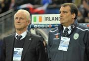 18 November 2009; Republic of Ireland manager Giovanni Trapattoni with assistant manager Marco Tardelli before the start of the game. FIFA 2010 World Cup Qualifying Play-off 2nd Leg, Republic of Ireland v France, Stade de France, Saint-Denis, Paris, France. Picture credit: David Maher / SPORTSFILE