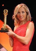 19 November 2009; Race walker Olive Loughnane with her award at the Texaco Sportstars of the Year Awards for 2009. Four Seasons Hotel, Ballsbridge, Dublin. Picture credit: Brendan Moran / SPORTSFILE