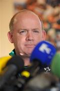 20 November 2009; Ireland head coach Declan Kidney during a press conference ahead of their Autumn International Guinness Series 2009 match against Fiji on Saturday. RDS, Ballsbridge, Dublin. Picture credit: Matt Browne / SPORTSFILE