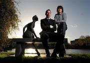 20 November 2009; Roscommon Minor and Under 21 Footballer Niall Kilroy and Domhnall Fox, right, Galway Minor Hurler, at the announcement of the first year UCD Sports Scholarship recipients for 2009/10 in Belfield today. O'Reilly Hall, UCD, Belfield, Dublin. Photo by Sportsfile