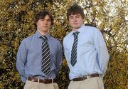 20 November 2009; Rugby players Ben Doyle and Jordan Egan, right, who were both awarded UCD Sports Scholarships for 2009/10 at a reception in Belfield today. O'Reilly Hall, UCD, Belfield, Dublin. Photo by Sportsfile