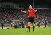 1 November 2009; Referee Ger Lynch awards a penalty to South Kerry. Kerry Senior Football County Championship Final, Dr. Crokes v South Kerry. Fitzgerald Stadium, Killarney, Co. Kerry. Picture credit: Stephen McCarthy / SPORTSFILE