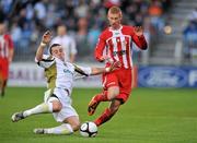 22 November 2009; Colm James, Sporting Fingal, in action against Eoin Doyle, Sligo Rovers. FAI Ford Cup Final, Sligo Rovers v Sporting Fingal, Tallaght Stadium, Dublin. Picture credit: David Maher / SPORTSFILE