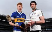 4 February 2016; Hurler Cian Lynch, Patrickswell, and footballer Joe McMahon, Omagh St Enda's, in attendance at the launch of Lá na gClubanna. Croke Park, Dublin. Picture credit: Seb Daly / SPORTSFILE