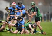 4 February 2016; Willie Connors and Cathal Barrett, right, Limerick Institute Technology, in action against Tomas O'Leary, Tom Phelan, James Maher and Cian O'Callaghan, University College Dublin. Independent.ie HE GAA Fitzgibbon Cup Group A, Round 2, Limerick Institute Technology v University College Dublin. LIT, Limerick. Picture credit: Diarmuid Greene / SPORTSFILE