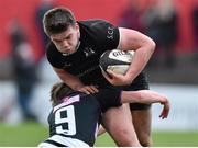 4 February 2016; James French, Bandon Grammar School, is tackled by Harry Shanahan, PBC. Munster Schools Senior Cup Quarter-Final, PBC v Bandon Grammar School. Irish Independent Park, Cork. Picture credit: Matt Browne / SPORTSFILE