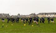 17 January 2016; The Offaly squad train at the grounds of Birr Rugby Club before the game. Bord na Mona Walsh Cup Group 1, Offaly v Kilkenny. St Brendan's Park, Birr, Co. Offaly. Picture credit: Piaras Ó Mídheach / SPORTSFILE