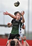 4 February 2016; Colin Deane, Bandon Grammar School, takes the ball in the lineout against Jack O'SullEvan, PBC. Munster Schools Senior Cup Quarter-Final, PBC v Bandon Grammar School. Irish Independent Park, Cork. Picture credit: Matt Browne / SPORTSFILE