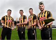 5 February 2016; Glanbia today launched a new 3 year sponsorship with Kilkenny GAA. Pictured are Kilkenny players from left Paul Murphy, Joe Lyng, team captain Shane Prendergast and Jackie Tyrrell. Nowlan Park, Kilkenny. Picture credit: Matt Browne / SPORTSFILE