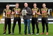 5 February 2016; Glanbia today launched a new 3 year sponsorship with Kilkenny GAA. Pictured are Kilkenny manager Brian Cody with Kilkenny players from left Paul Murphy, Joe Lyng, team captain Shane Prendergast and Jackie Tyrrell. Nowlan Park, Kilkenny. Picture credit: Matt Browne / SPORTSFILE