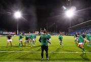 5 February 2016; Ireland head coach Nigel Carolan watches his side warm up ahead of the game. Electric Ireland U20 Six Nations Rugby Championship, Ireland v Wales, Donnybrook Stadium, Donnybrook, Dublin. Picture credit: Ramsey Cardy / SPORTSFILE