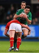 5 February 2016; Hugo Keenan, Ireland, is tackled by Dafydd Hughes, Wales. Electric Ireland U20 Six Nations Rugby Championship, Ireland v Wales, Donnybrook Stadium, Donnybrook, Dublin. Picture credit: Ramsey Cardy / SPORTSFILE