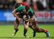 5 February 2016; Shane Daly, Ireland, is tackled by Shane Lewis-Hughes, Wales. Electric Ireland U20 Six Nations Rugby Championship, Ireland v Wales, Donnybrook Stadium, Donnybrook, Dublin. Picture credit: Ramsey Cardy / SPORTSFILE