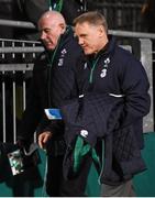 5 February 2016; Ireland senior head coach Joe Schmidt, right, and team manager Mick Kearney arrive at the game. Electric Ireland U20 Six Nations Rugby Championship, Ireland v Wales, Donnybrook Stadium, Donnybrook, Dublin. Picture credit: Ramsey Cardy / SPORTSFILE