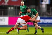 5 February 2016; Conan O'Donnell, Ireland, is tackled by Corey Domachowski, Wales. Electric Ireland U20 Six Nations Rugby Championship, Ireland v Wales, Donnybrook Stadium, Donnybrook, Dublin. Picture credit: Ramsey Cardy / SPORTSFILE