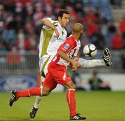 22 November 2009; Eamon Zayed, Sporting Fingal, in action against Romauld Boco, Sligo Rovers. FAI Ford Cup Final, Sligo Rovers v Sporting Fingal, Tallaght Stadium, Dublin. Picture credit: Stephen McCarthy / SPORTSFILE