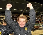 22 November 2009; Liam Buckley, Sporting Fingal manager, celebrates after winning the FAI Ford Cup Final. FAI Ford Cup Final, Sligo Rovers v Sporting Fingal, Tallaght Stadium, Dublin. Picture credit: David Maher / SPORTSFILE