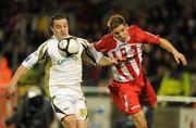 22 November 2009; Conor James, Sporting Fingal, in action against Darren Meenan, Sligo Rovers. FAI Ford Cup Final, Sligo Rovers v Sporting Fingal, Tallaght Stadium, Dublin. Picture credit: Stephen McCarthy / SPORTSFILE