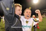22 November 2009; Winning goalscorer Gary O'Neill, Sporting Fingal, celebrates with manager Liam Buckley after winning the FAI Ford Cup Final. FAI Ford Cup Final, Sligo Rovers v Sporting Fingal, Tallaght Stadium, Dublin. Picture credit: David Maher / SPORTSFILE