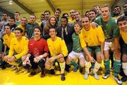 26 November 2009; Brazilian soccer legend Pelé with members of the Brazil futsal friends and Ireland futsal friends teams during a visit to Trinity Comprehensive School, Ballymun, Dublin. Picture credit: Stephen McCarthy / SPORTSFILE