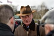 6 February 2016; Trainer Willie Mullins after his horse Footpad won the GAIN Spring Juvenile Hurdle. Horse Racing from Leopardstown. Leopardstown, Co. Dublin. Picture credit: Matt Browne / SPORTSFILE