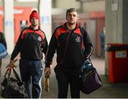 6 February 2016; David Redmond, Oulart the Ballagh, arrives for the game. AIB GAA Hurling Senior Club Championship, Semi-Final, Oulart the Ballagh v Na Piarsaigh. Semple Stadium, Thurles, Co. Tipperary. Picture credit: Diarmuid Greene / SPORTSFILE