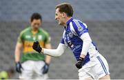 6 February 2016; Stephen O'SullEvan, Templenoe, celebrates after scoring his side's first goal. AIB GAA Football All-Ireland Junior Club Championship Final, Ardnaree Sarsfields, Mayo, v Templenoe, Kerry. Croke Park, Dublin. Picture credit: Stephen McCarthy / SPORTSFILE