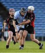 6 February 2016; Cathal King, Na Piarsaigh, in action against Nicky Kirwan, left, and Des Mythen, Oulart the Ballagh. AIB GAA Hurling Senior Club Championship, Semi-Final, Oulart the Ballagh v Na Piarsaigh. Semple Stadium, Thurles, Co. Tipperary. Picture credit: Diarmuid Greene / SPORTSFILE