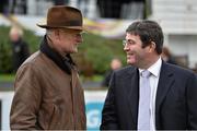 6 February 2016; Trainer Willie Mullins and Ciaran McManus at Leopardstown. Horse Racing from Leopardstown. Leopardstown, Co. Dublin. Picture credit: Matt Browne / SPORTSFILE