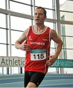 6 February 2016; Tony Fitzgerald, Dooneen A.C, in action  during the Senior Men's League 800m. GloHealth National Indoor League Final. AIT, Dublin Rd, Athlone, Co. Westmeath. Picture credit: Sam Barnes / SPORTSFILE