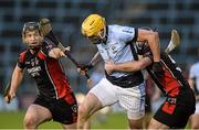 6 February 2016; David Breen, Na Piarsaigh, in action against Michael Jacob, left, and Eoin Moore, Oulart the Ballagh. AIB GAA Hurling Senior Club Championship, Semi-Final, Oulart the Ballagh v Na Piarsaigh. Semple Stadium, Thurles, Co. Tipperary. Picture credit: Diarmuid Greene / SPORTSFILE
