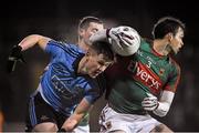 6 February 2016; John Small, Dublin, has the ball picked from him by Ger Cafferkey, Mayo. Allianz Football League, Division 1, Round 2, Mayo v Dublin. Elverys MacHale Park, Castlebar, Co. Mayo. Picture credit: Ray McManus / SPORTSFILE