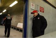 7 February 2016; Tyrone manager Mickey Harte on his way into the dressing room before the game against Galway.  Allianz Football League, Division 2, Round 2, Galway v Tyrone. Pearse Stadium, Galway. Picture credit: Matt Browne / SPORTSFILE
