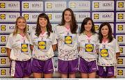 1 June 2016; Lidl National Football League Division 4 Team of the League 2016 Limerick players, from left, Olivia Giltnenae, Alva Neary, Niamh Richardson, Kristine Reidy, and Dymphna O'Brien at the Lidl Ladies Team of The Leagues Award Night. The Lidl Teams of the League were presented at Croke Park with 60 players recognised for their performances throughout the 2016 Lidl National Football League Campaign. The 4 teams were selected by opposition managers who selected the best players in their position with the players receiving the most votes being selected in their position. Croke Park, Dublin. Photo by Cody Glenn/Sportsfile
