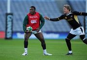 27 November 2009; South Africa's Tendai Mtawarira, left, and team-mate Jean de Villiers during the South Africa Rugby Captain's Run ahead of their Autumn International Guinness Series 2009 match against Ireland on Saturday. Croke Park, Dublin. Picture credit: Brian Lawless / SPORTSFILE