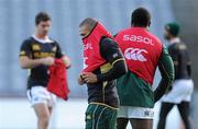 27 November 2009; South Africa's Bryan Habana puts on a training bib during the South Africa Rugby Captain's Run ahead of their Autumn International Guinness Series 2009 match against Ireland on Saturday. Croke Park, Dublin. Picture credit: Brendan Moran / SPORTSFILE