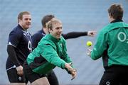 27 November 2009; Ireland's Stephen Ferris and Sean Cronin, left, during the Ireland Rugby Captain's Run ahead of their Autumn International Guinness Series 2009 match against South Africa on Saturday. Croke Park, Dublin. Picture credit: Brian Lawless / SPORTSFILE