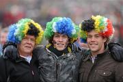 28 November 2009; South Africa supporters Willem Viljoen, Michael and Richard Downes, from Durban, ahead of the game. Supporters at the Ireland v South Africa match. Croke Park, Dublin. Picture credit: Stephen McCarthy / SPORTSFILE