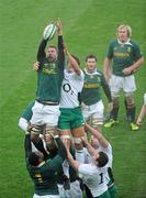 28 November 2009; Andries Bekker, South Africa, wins possession in the line-out ahead of Donncha O'Callaghan, Ireland. Autumn International Guinness Series 2009, Ireland v South Africa, Croke Park, Dublin. Picture credit: Ray McManus / SPORTSFILE