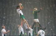 28 November 2009; Donncha O'Callaghan, Ireland, takes the ball in the lineout ahead of Andries Bekker, South Africa. Autumn International Guinness Series 2009, Ireland v South Africa, Croke Park, Dublin. Picture credit: Stephen McCarthy / SPORTSFILE