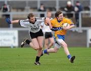 29 November 2009; Philip Maguire, St. Teresa's, in action against Brendan O'Brien, Emyvale. AIB GAA Football Ulster Club Junior Championship Final, Emyvale v St. Teresa's, Páirc Esler, Newry. Picture credit: Oliver McVeigh / SPORTSFILE